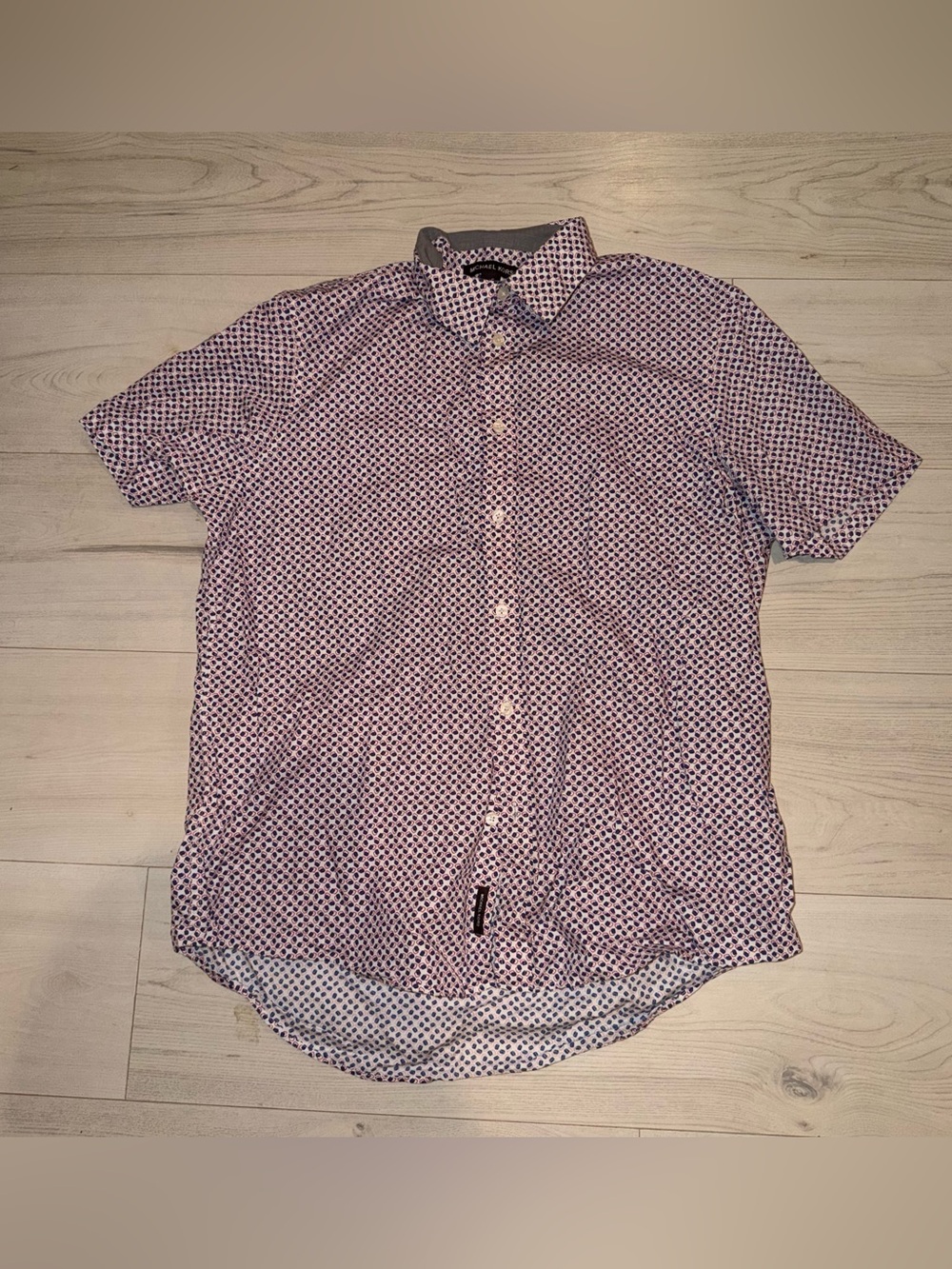 Michael Kors Geo Print Short-Sleeve Button-Down Shirt